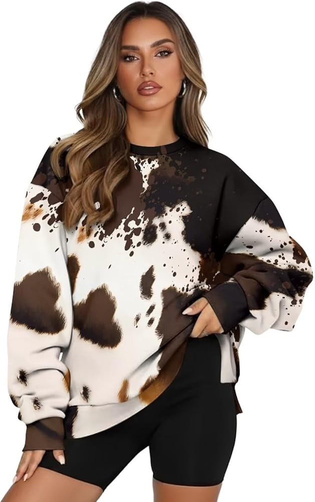 Biyejit Womens Sweatshirts with Pockets Long Sleeve Crewneck Oversized Pullover Sweaters Fall Win... | Amazon (US)