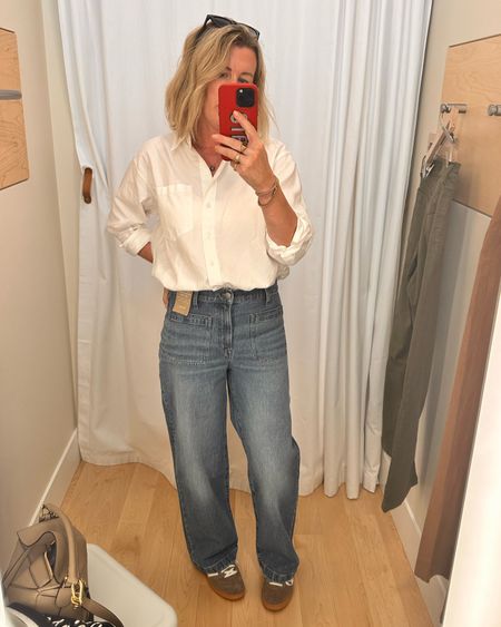 Boden classic Connie White shirt with Madewell wide leg jeans 

#LTKSeasonal #LTKover40 #LTKeurope