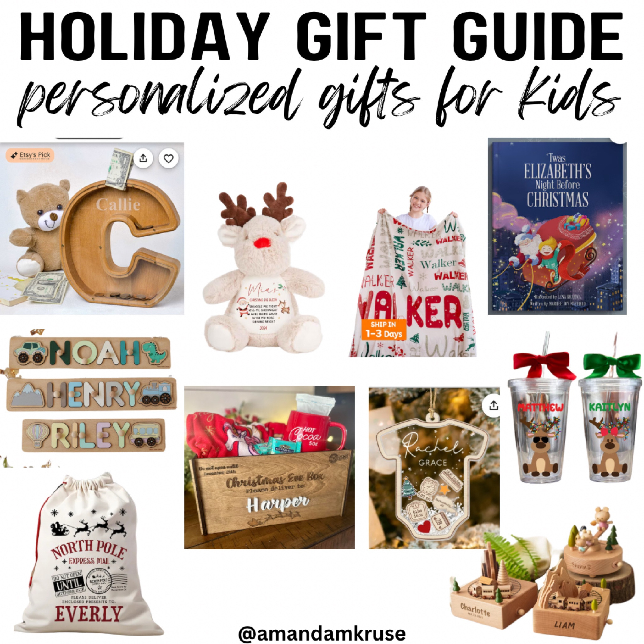 Holiday gift guide for kids

Gift guide, holiday gift guide, personalized gifts, customized gifts, gifts for kids, gifts for babies 

#LTKHoliday #LTKKids #LTKGiftGuide
