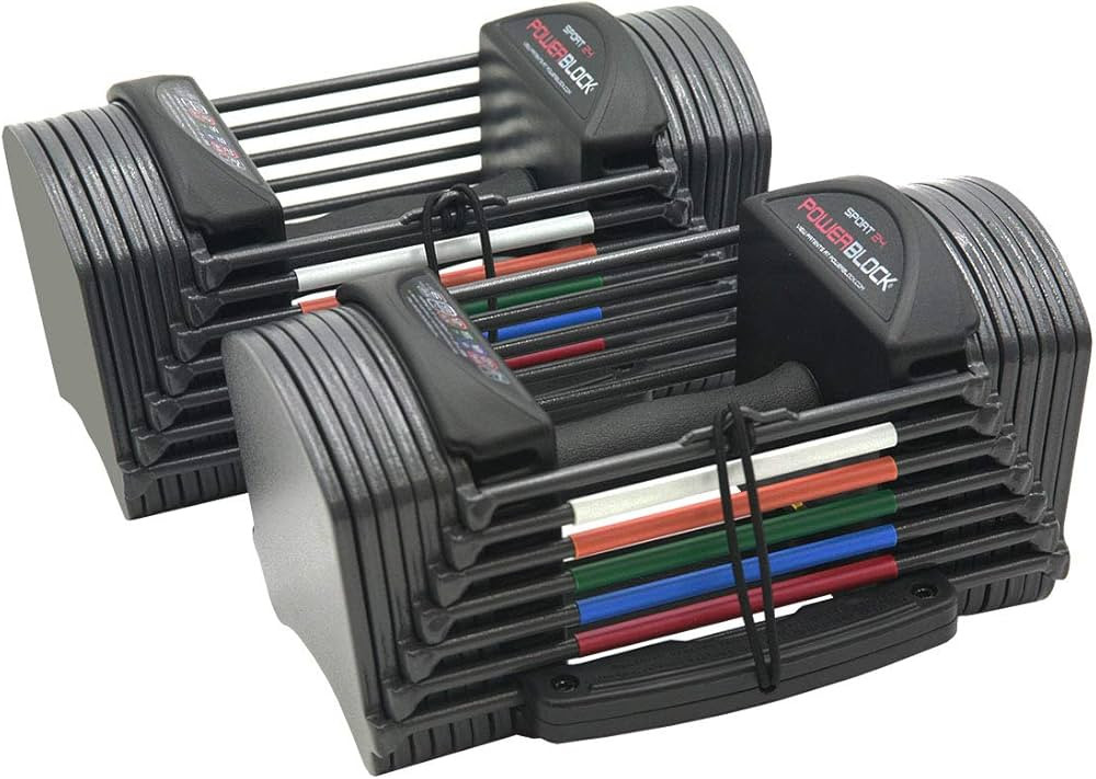 PowerBlock Sport 24 Adjustable Dumbbells, Sold in Pairs, 3-24 lb. Dumbbells, Durable Steel Build,... | Amazon (US)