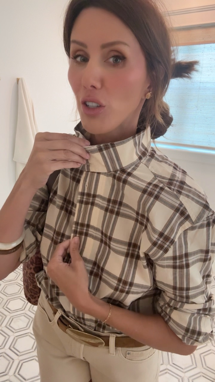 plaid popover shirt with funnel collar

#LTKgrwm #LTKmomlife #LTKOver40