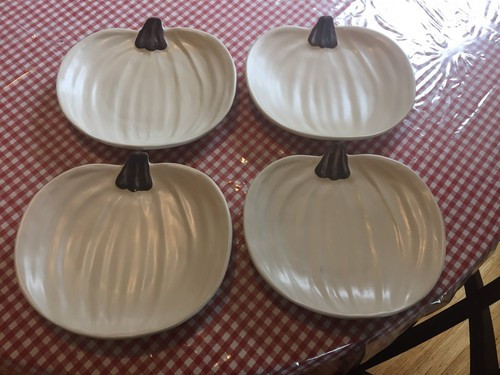 Pottery Barn Barbara Eigen Pumpkin Plates 9" Halloween Fall Harvest Rare | eBay | eBay US