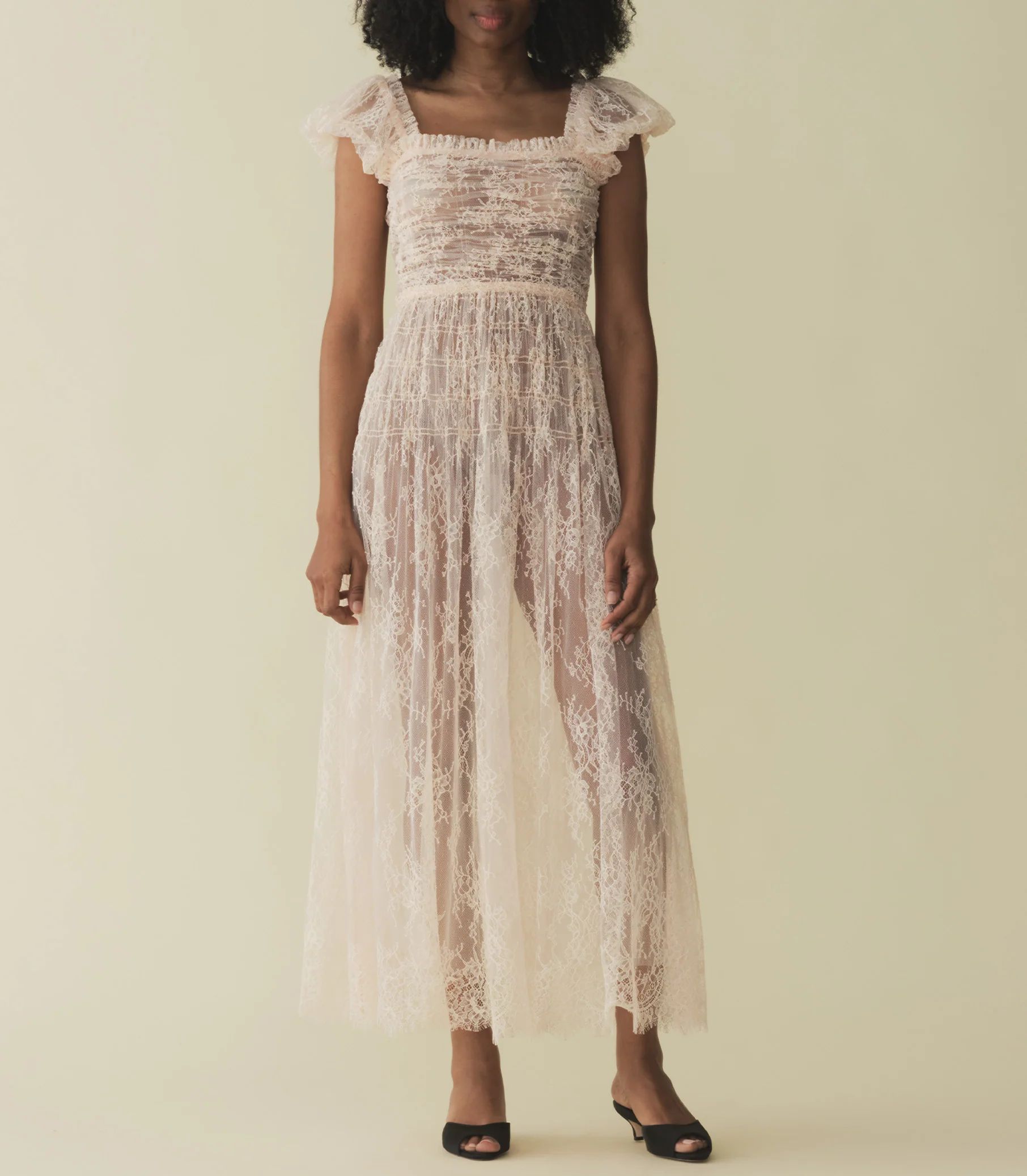 PAMELINA DRESS -- PETUNIA PINK LACE | DOEN