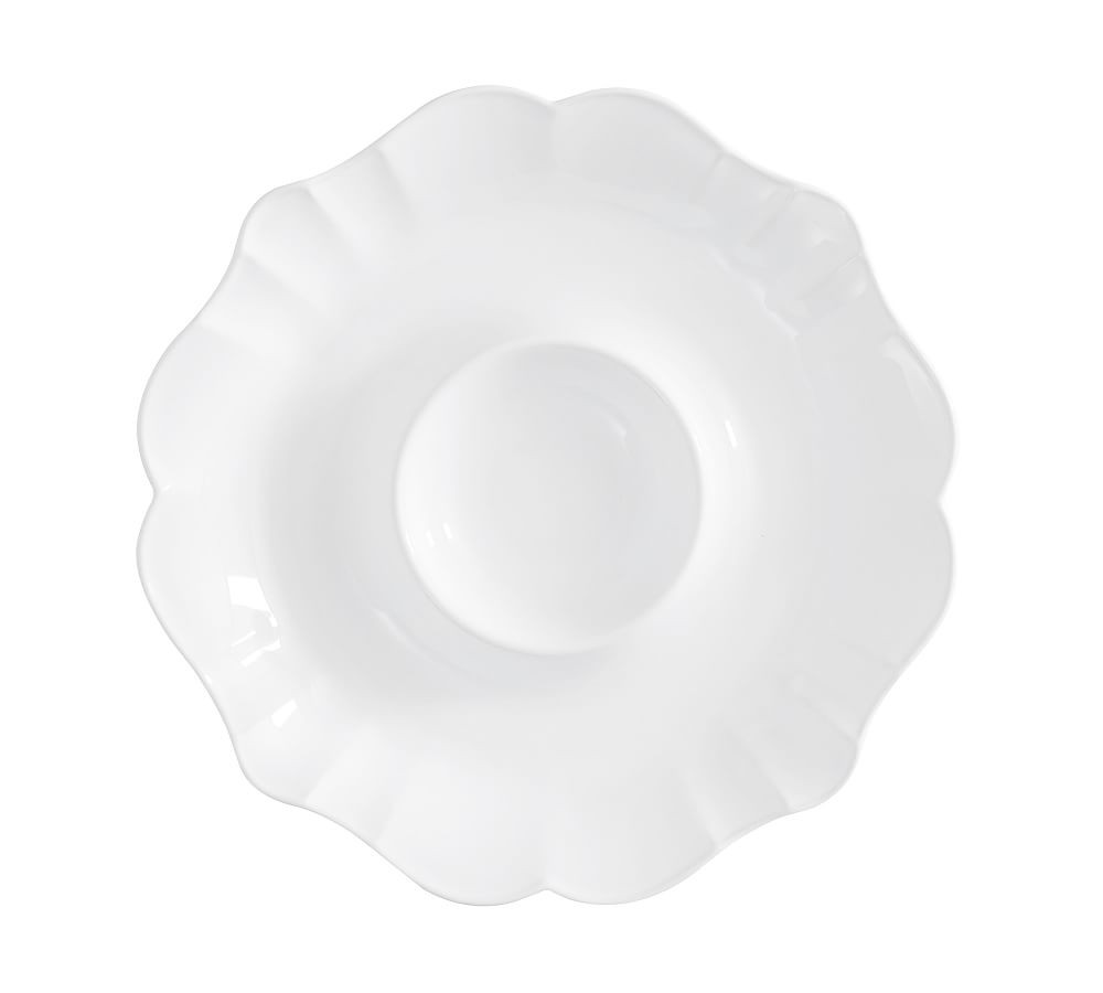 Monique Lhuillier Juliana Scalloped Chip & Dip Server | Pottery Barn (US)