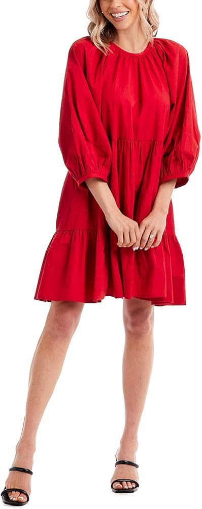 Women's Adriana Bow Dress       
Material: Cotton 

Occasion: Party | Amazon (US)