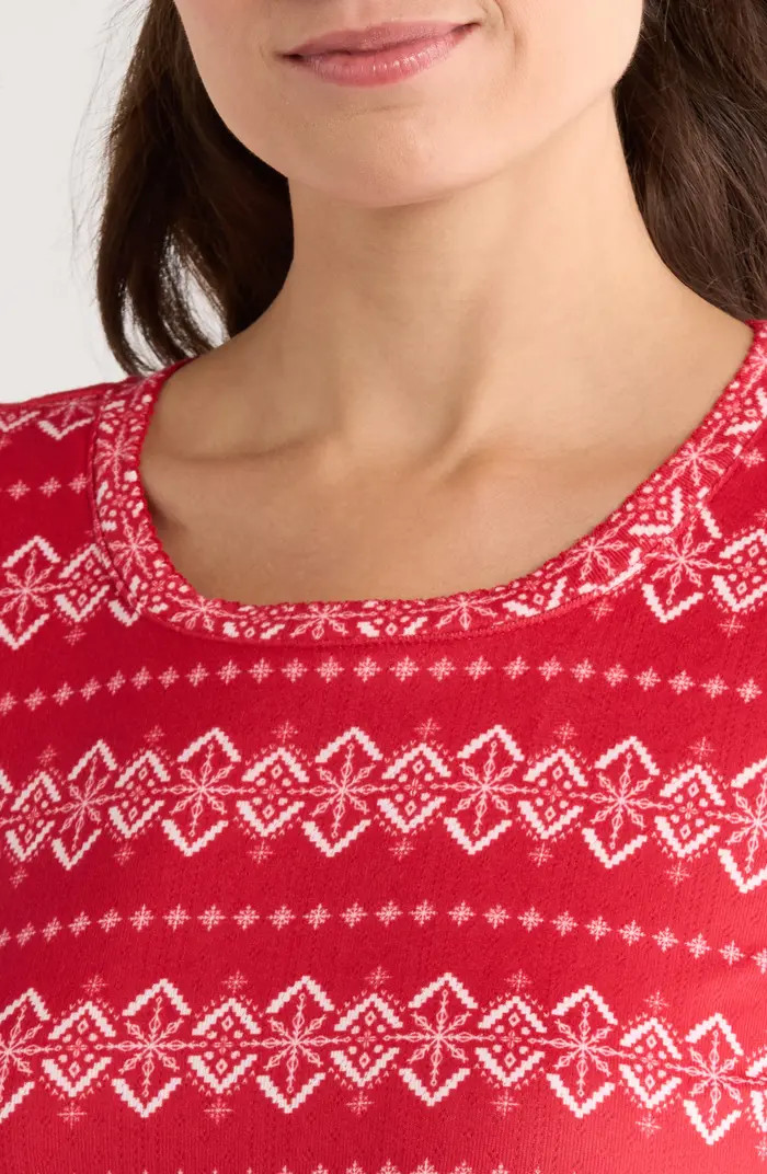 Crazy for the Holidays Brushed Pointelle Pajama Top | Nordstrom