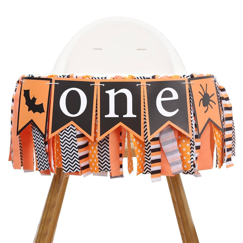 Halloween One High Chair Banner - Spooky Highchair Banner First Birthday Girl & Boy Helloween The... | Amazon (US)