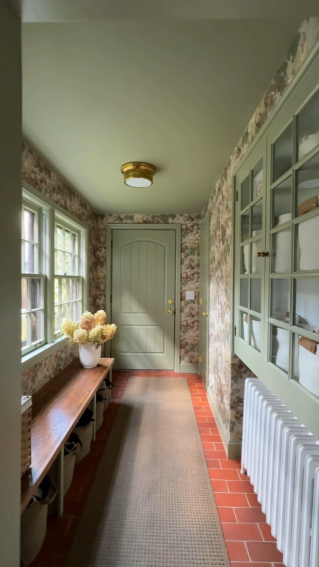 The last to-do was to paint the ceiling and I feel like this pulled the mudroom all together 😍! Linking everything I can. | Wallpaper is Sandberg Wallpaper called Benjamin | Paint is BM Louisburg Green from the Historical Color Collection


#LTKHome #LTKStyleTip