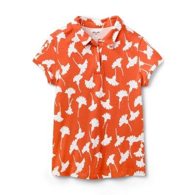 Kids' Adaptive Collared Short Sleeve Ginkgo Cherry Tomato Shirt - DVF for Target | Target