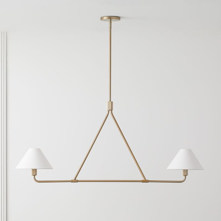 Beatrix Pendant (46") - Linen Shades | West Elm (US)