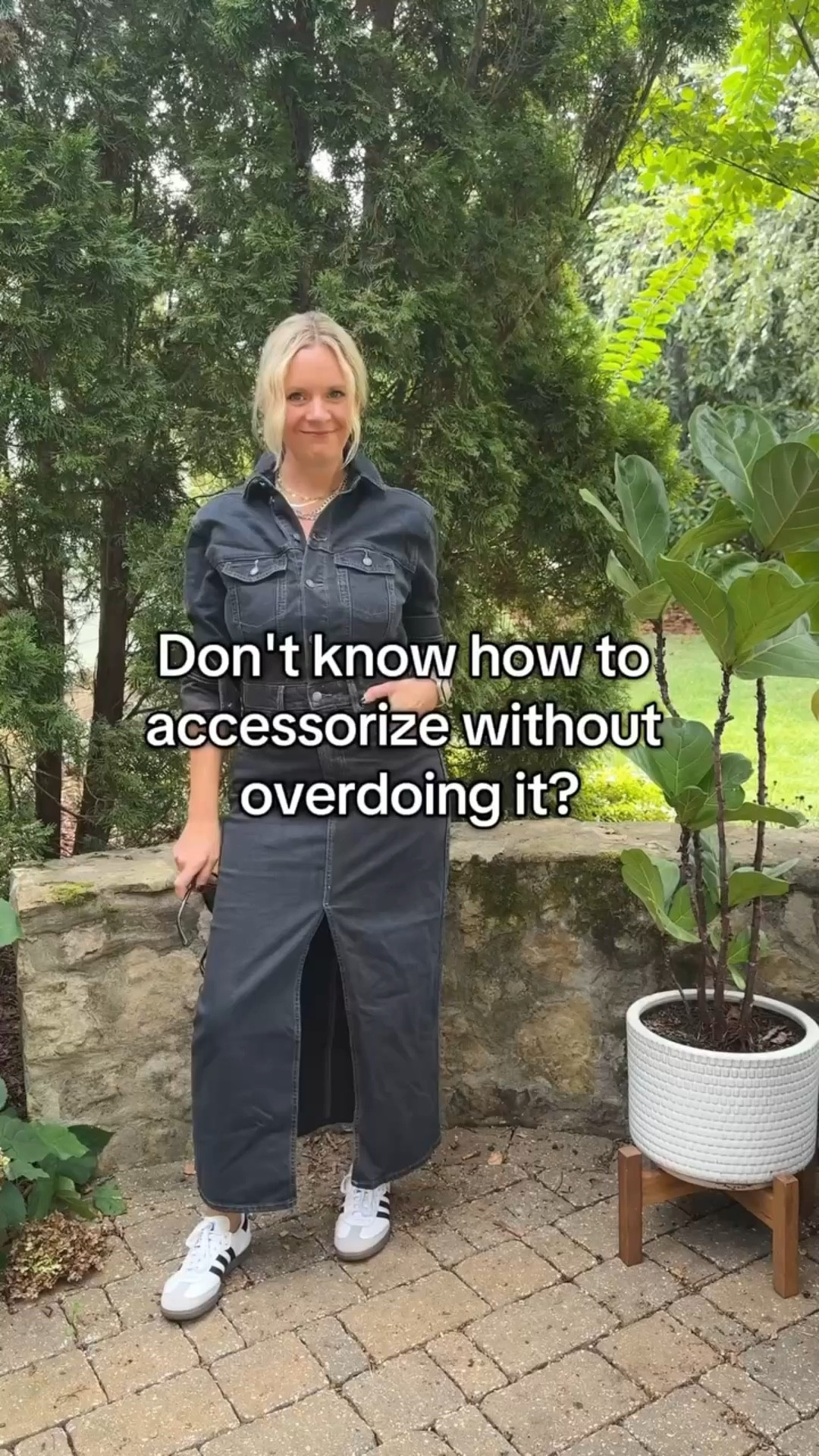 Accessorizing is where most women either do too much or play it too safe—and the sweet spot is easier to hit than you think. Here's the framework we use with our styling clients: The Rule of Three. Choose 3 focal points MAX. Examples: earrings + necklace + ring, OR scarf + bracelet + bag, OR belt + earrings + watch. More than 3 and you start competing for attention. Go big OR go multiple—not both. Statement earrings? Skip the necklace. Delicate layered necklaces? Keep earrings small. Mixing statement pieces creates visual chaos. Balance metals and textures. Mixing metals is totally fine (and chic!), but keep the finish consistent—all shiny or all matte. Same with textures—don't mix chunky chain with delicate beads. Let your outfit guide you. Busy print? Minimal accessories. Simple outfit? That's when you can add a bold necklace or statement bag. Consider your neckline. V-necks pair beautifully with pendants or layered necklaces. Crew necks look best with statement earrings or a scarf. High necks need minimal jewelry—maybe just earrings. Accessorizing isn't about adding everything you own. It's about choosing the RIGHT pieces that elevate your outfit without overwhelming it. 💍 ✨ Follow for more styling clarity 💬 DM us "ACCESSORIES" for personalized help