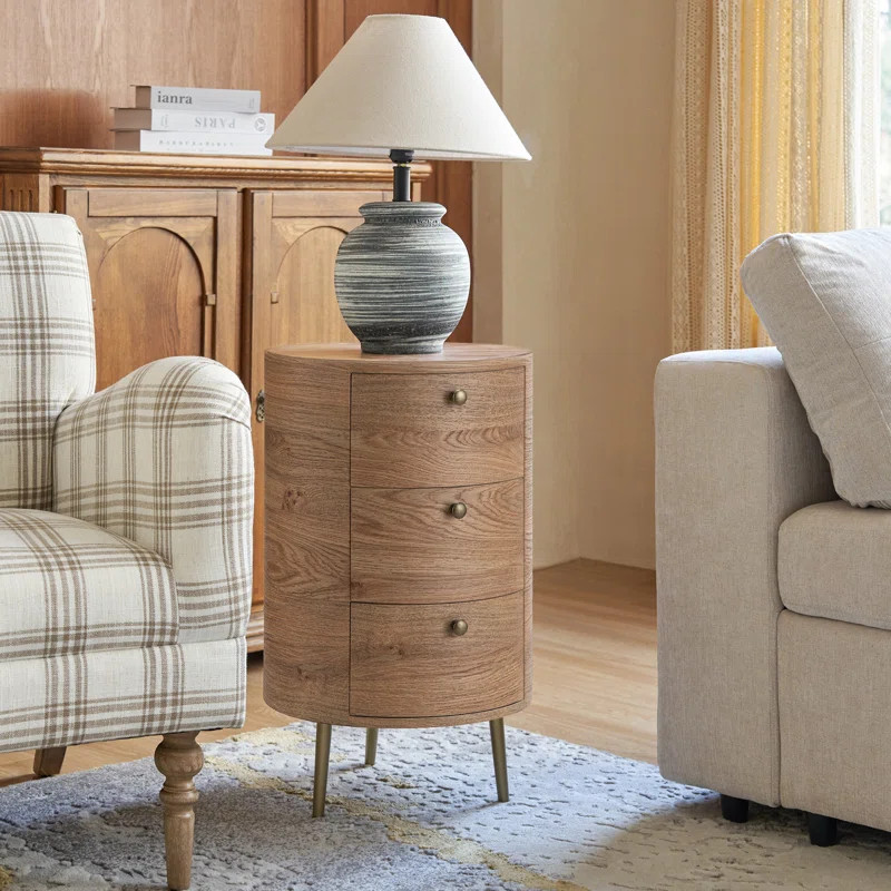 Kirkwood Drum 3 - Drawer End Table | Wayfair North America