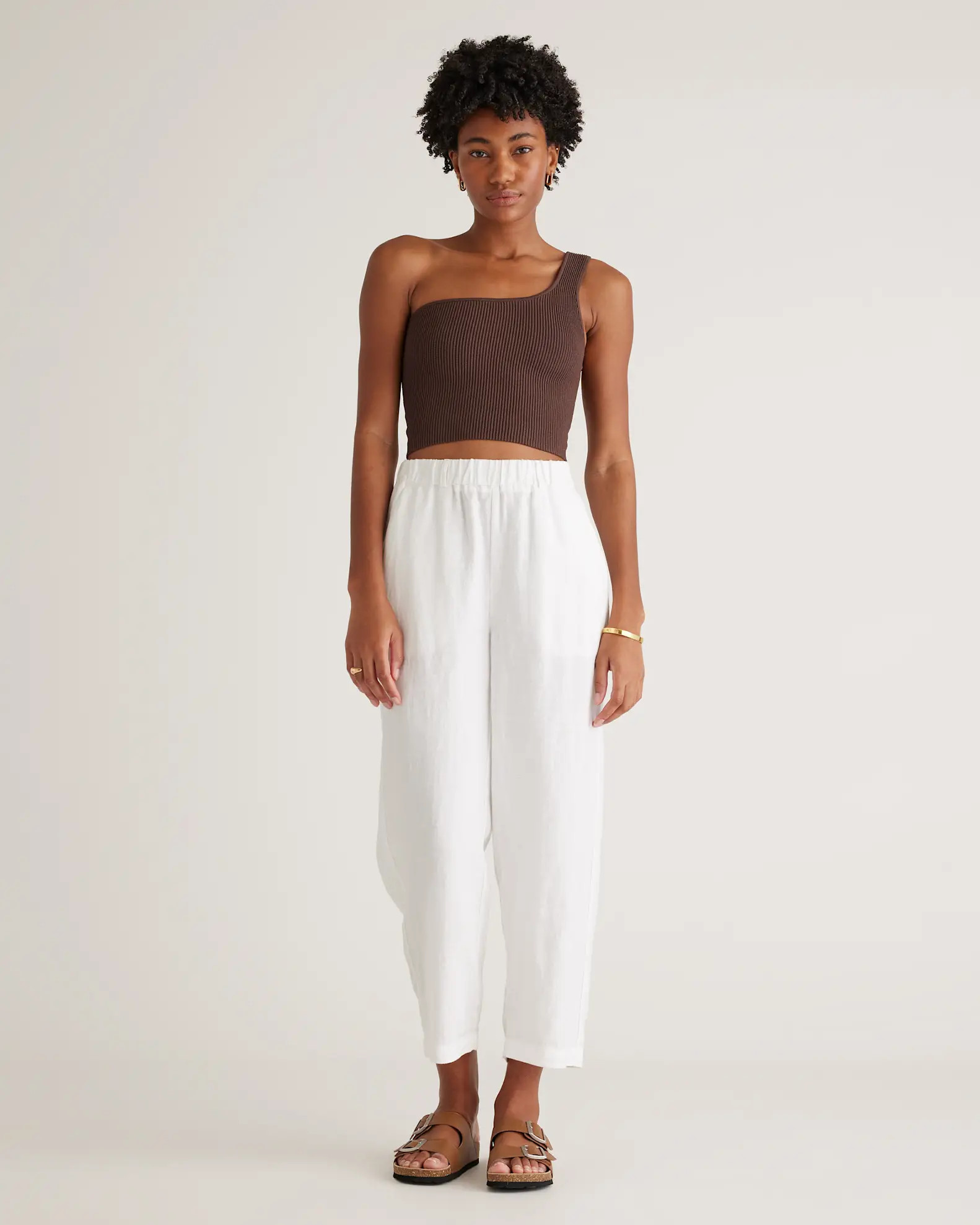 100% European Linen Pants in White | Quince
