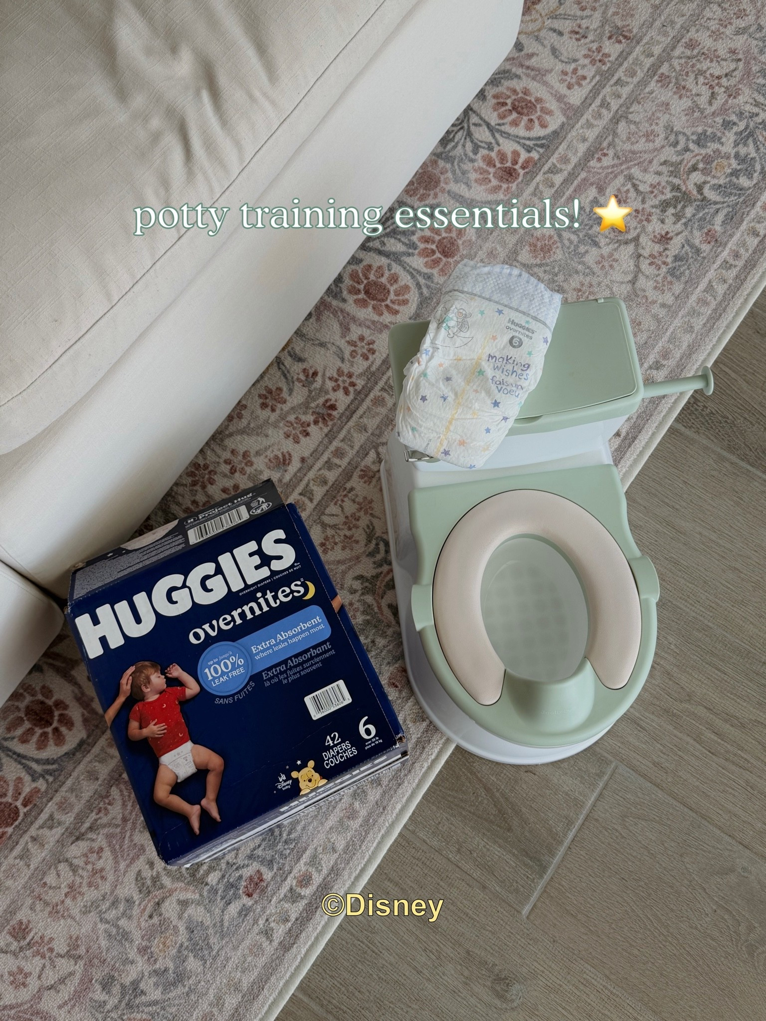 #ad 3 of our potty training essentials!!! 🚽⭐️💙 Been loving the @huggies Overnite Diapers for bedtime! @Target #TargetPartner #HuggiesPartner #Huggies

Offer: Target Circle Deal: $30 Target GiftCard with $100 select baby care purchase
Eligibility: Target Circle Membership 
Availability: Sunday June 21st - Saturday June 27th, 2026, offer expires at 11:59pmPT.
Terms & Conditions: Category Deal. Valid in store or online. Limit one coupon/deal per Target Circle account. No other same department/category coupon/deal/bonus will apply. Offer excludes items sold & shipped by Target Plus™ Partners and clearance items. Void if copied, scanned, altered, transferred, purchased, sold or prohibited by law. Coupon/deal expires at 11:59pm PT. Item(s) may not be available at all stores. Gift cards and tax will not be included in determining purchase total. Target GiftCard not valid as payment on this purchase; terms and conditions apply. Quantities limited; no rain checks. No cash value. For full details on our Price Match policy, see Target.com/PriceMatch