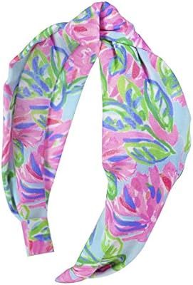 Lilly Pulitzer Women's Cute Pink/Blue/Green Knotted Headband, Totally Blossom | Amazon (US)