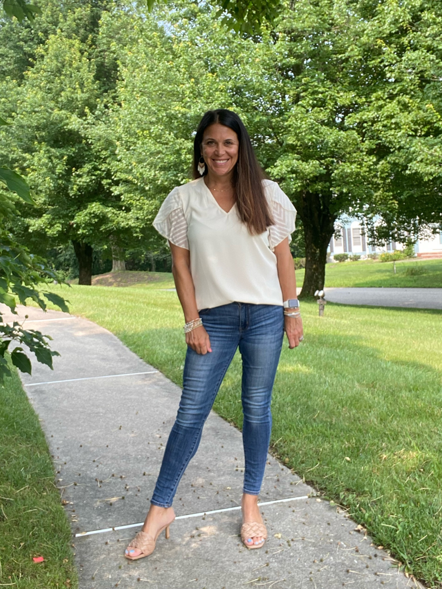Happy Friday! What a long week, but we made it!! Obsessed with this top is an understatement. It’s comfy,  cute, runs tts & is super affordable! It’s perfect for work and is great dressed up or down! 

#LTKunder50 #LTKstyletip #LTKFind