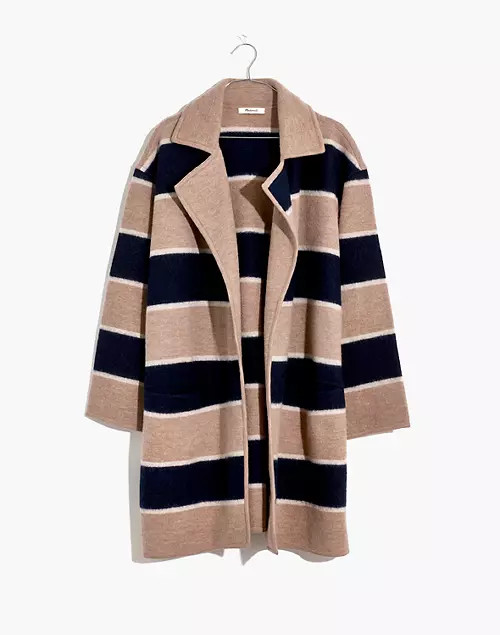 Striped Ballard Sweater Coat | Madewell