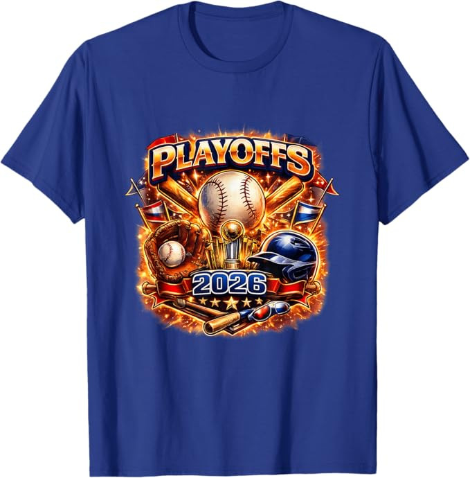 Baseball Playoffs 2026 Graphic Vintage Style Design T-Shirt | Amazon (US)
