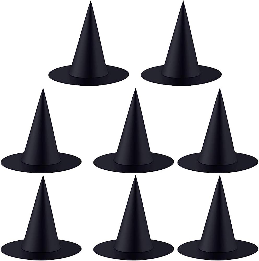 MAITING 8 Pack Witch Hats,Witch Hat,Halloween Black Witch Hat Witch Cap Costume Accessory for Hal... | Amazon (US)