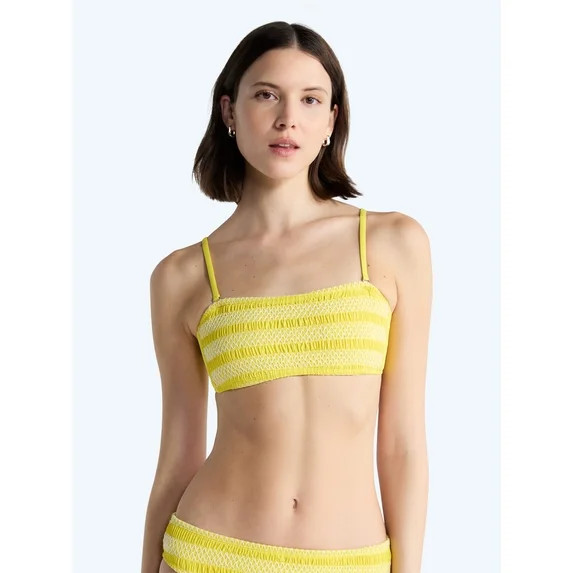 Free Assembly Women's Textured Bandeau Bikini Top, Sizes XS-XL | Walmart (US)