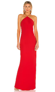 Amanda Uprichard X REVOLVE Riesling Gown in Lipstick from Revolve.com | Revolve Clothing (Global)