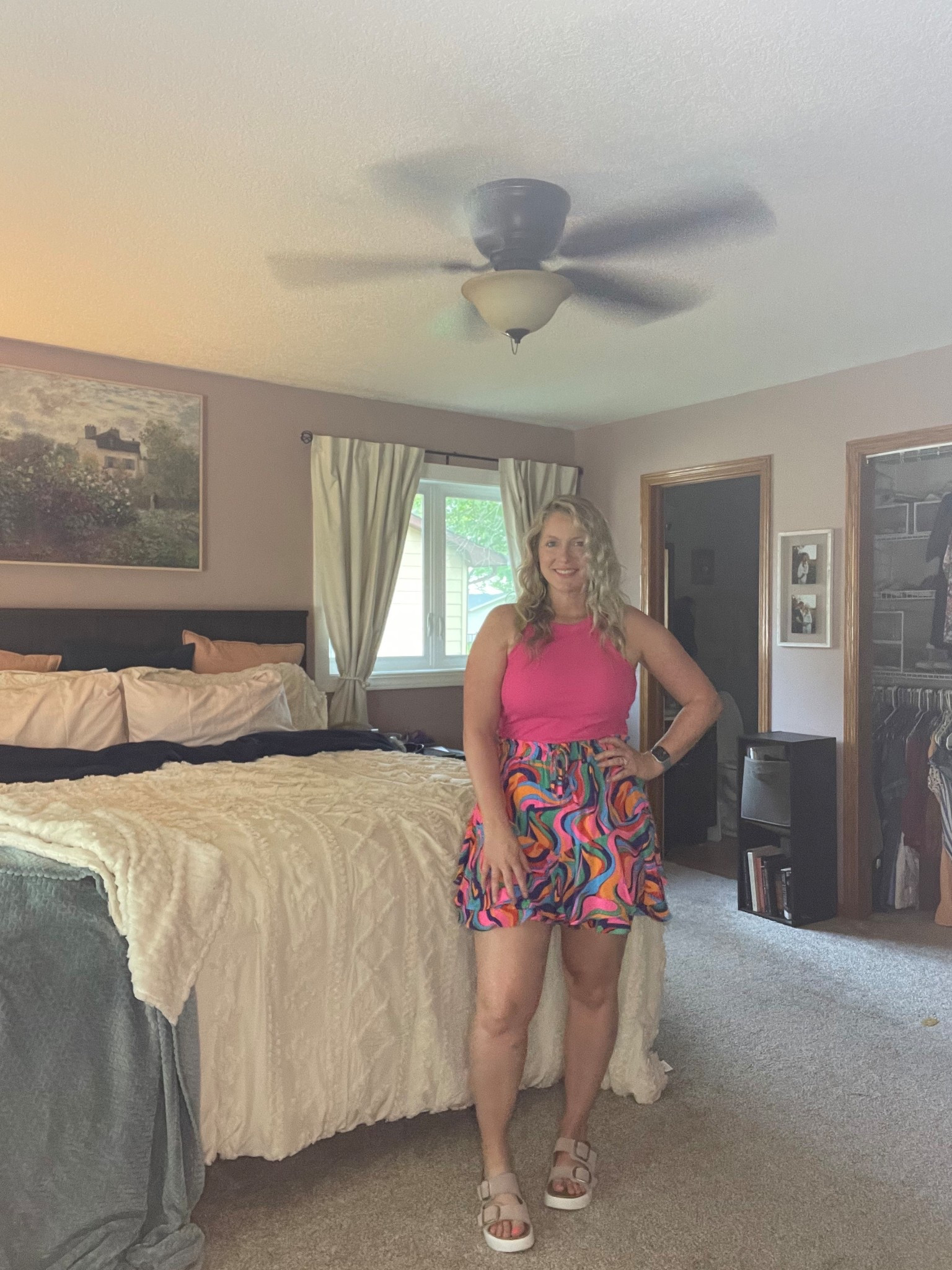 Serving bright summer vibes ☀️🌈 in this colorful swirl print mini skirt that’s perfect for midsize bodies! Paired it with a hot pink ribbed tank and my go-to Birkenstock dupes for that casual, comfy, chasing-kids-but-still-cute look.

✅ Midsize friendly
✅ High waist + flowy skirt = super flattering
✅ Bold color blocking for fun summer energy
✅ Affordable Amazon and Target finds

Perfect for: backyard BBQs, Target runs, or just feeling a little extra on a Tuesday 😎

Shop the look:

Colorful swirl print mini skirt
Pink ribbed tank top
White Birkenstock-style sandals
Phone case for fun mirror selfies
#MidsizeStyle #OOTD #LTKUnder50 #ColorfulOutfit #MomStyle #SummerOutfitInspo #AffordableFashion #LTKCurves #CasualCute #EverydayStyle

#LTKStyleTip #LTKMidsize
