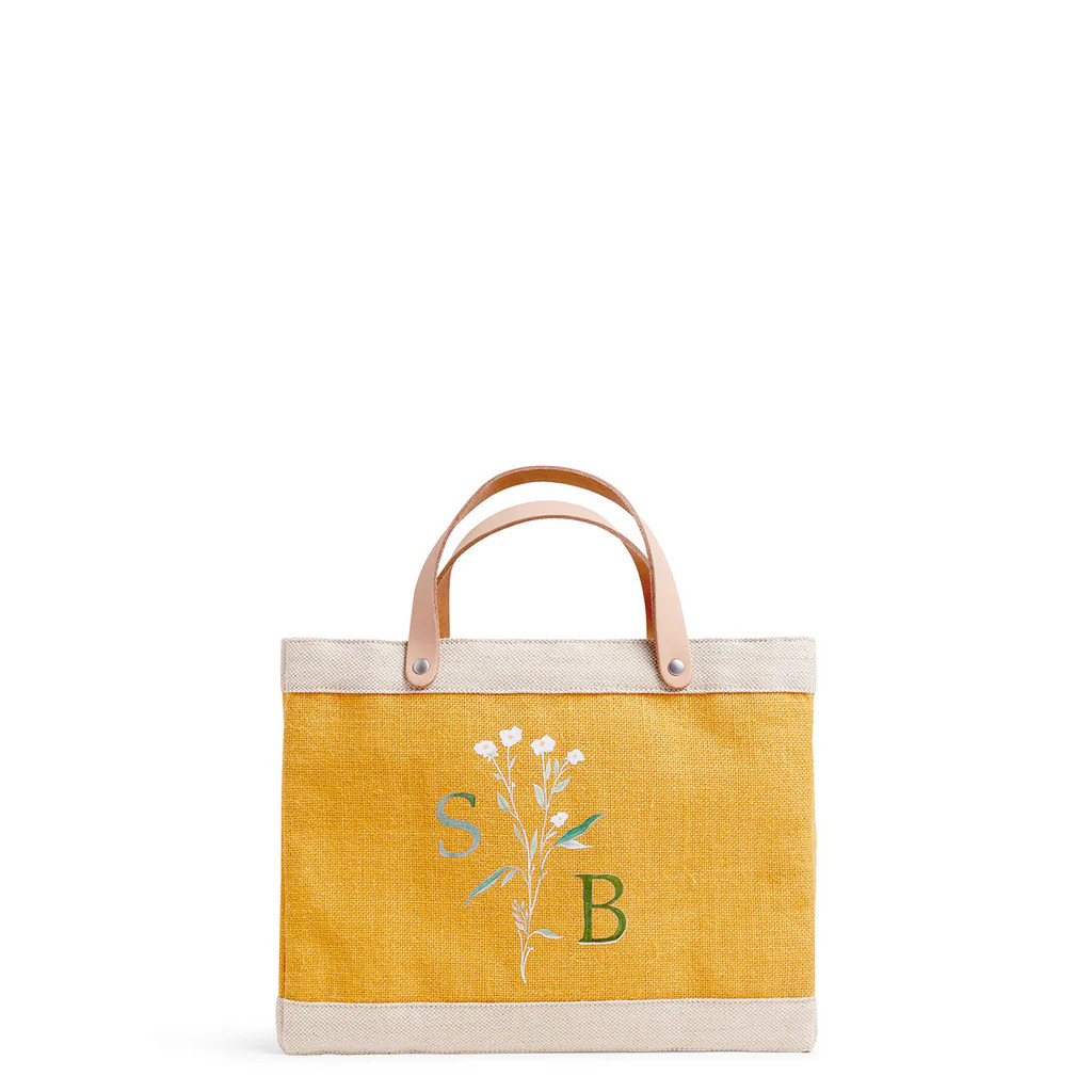 Petite Market Bag in Gold Wildflower by Amy Logsdon | Apolis