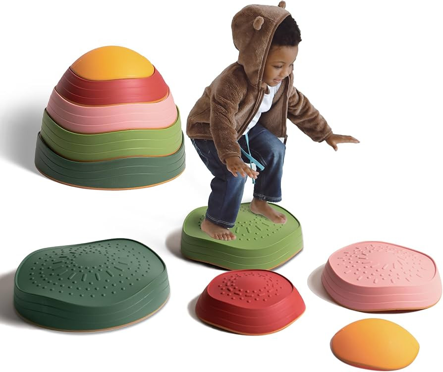 makarci Balance stepping stones for kids, non-slip toddlers sensory toys outdoor or indoor play, ... | Amazon (US)