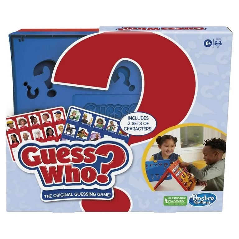 Guess Who? Original Guessing Board Game, Easy to Load Frame, Double-Sided Character Sheet | Walmart (US)