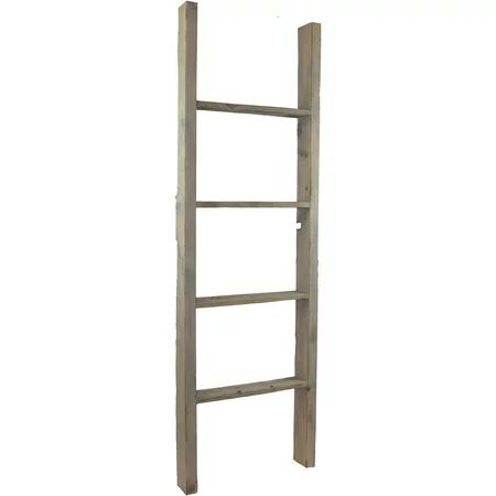 19"W x 60"H x 3 1/2"D Vintage Farmhouse 4 Rung Ladder, Barnwood Decor Collection, Reclaimed Grey | Walmart (US)