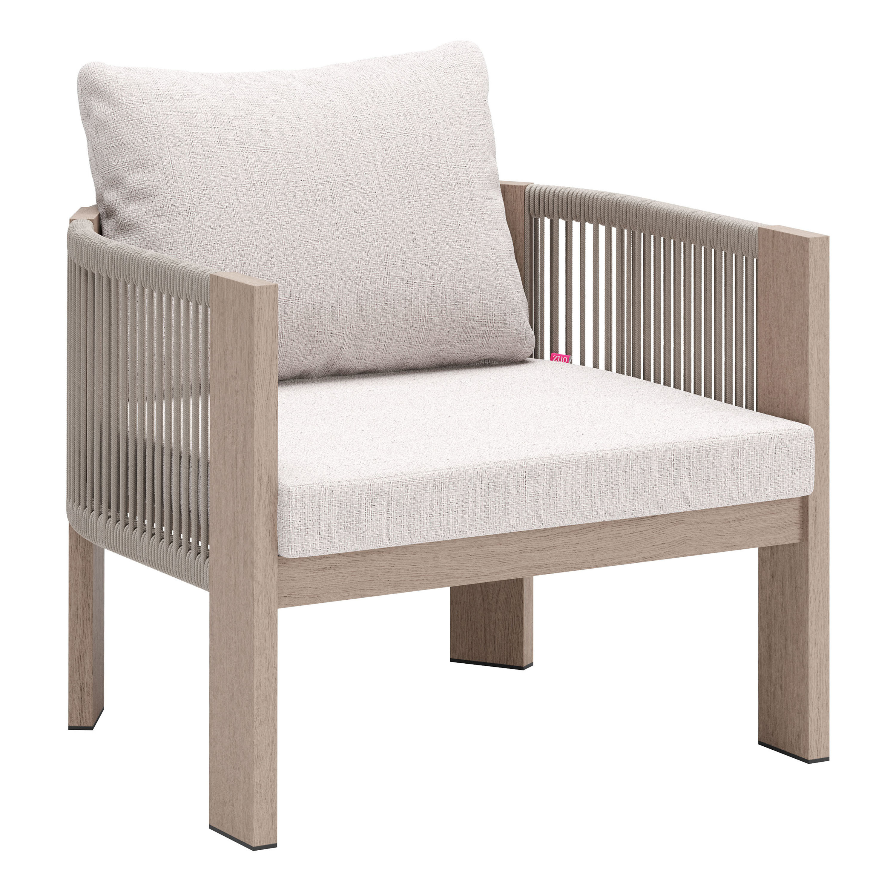 Calantha Beige Aluminum and All Weather Rope Outdoor Chair | World Market