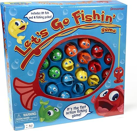 Let's Go Fishin' Game by Pressman - The Original Fast-Action Fishing Game!, 1-4 players | Amazon (US)