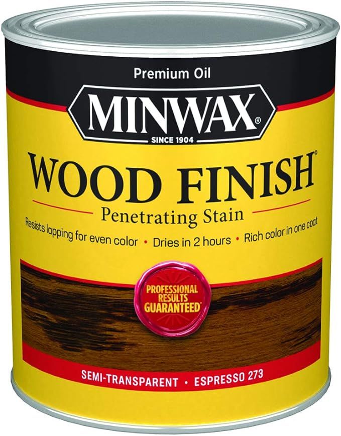 1 qt Minwax 70050 Espresso Wood Finish Oil-Based Wood Stain | Amazon (US)
