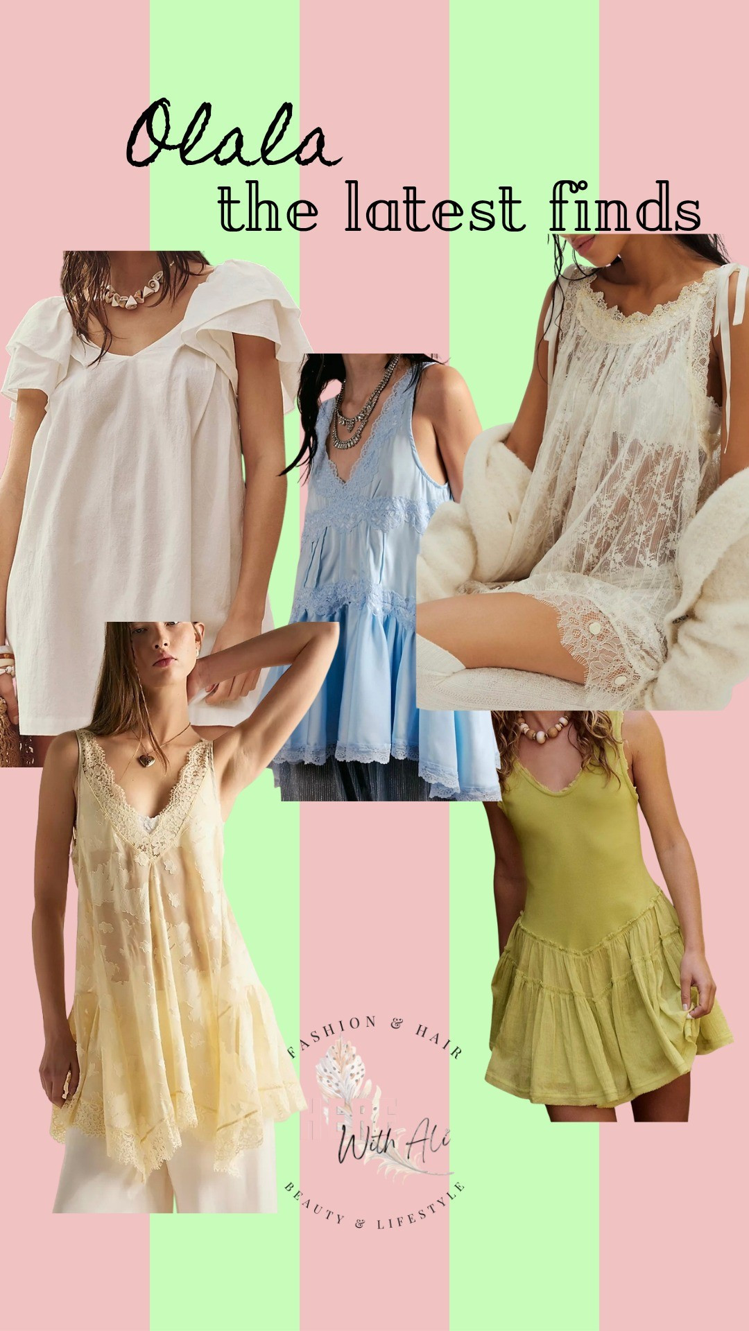 Soft Pastels & Earthy Tones: A palette featuring buttercream yellow, soft sky blue, and sage green.​Intricate Details: Highlighting lace overlays, eyelet embroidery, and ruffled sleeves for a feminine touch.​Versatile Silhouettes: Includes flowy tunics that pair perfectly with denim, as well as drop-waist mini dresses for a cohesive look.Styling Inspiration​These finds are designed to be layered. Pair the lace tunics with distressed denim and leather boots for a balanced, textured look, or style the ruffled white mini with turquoise statement jewelry to add a pop of color. The breathable fabrics make these ideal for outdoor events or transitioning from a daytime outing to an evening gathering.Spring outfitsSpring dressesSummerFree People 

#LTKFestival #LTKgrwm #LTKootd