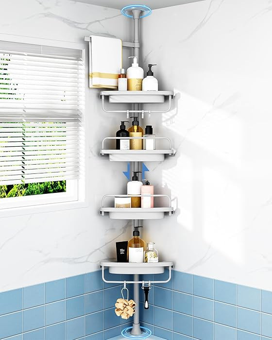ALLZONE Rustproof Shower Caddy Corner for Bathroom,Bathtub Storage Organizer for Shampoo Accessor... | Amazon (US)