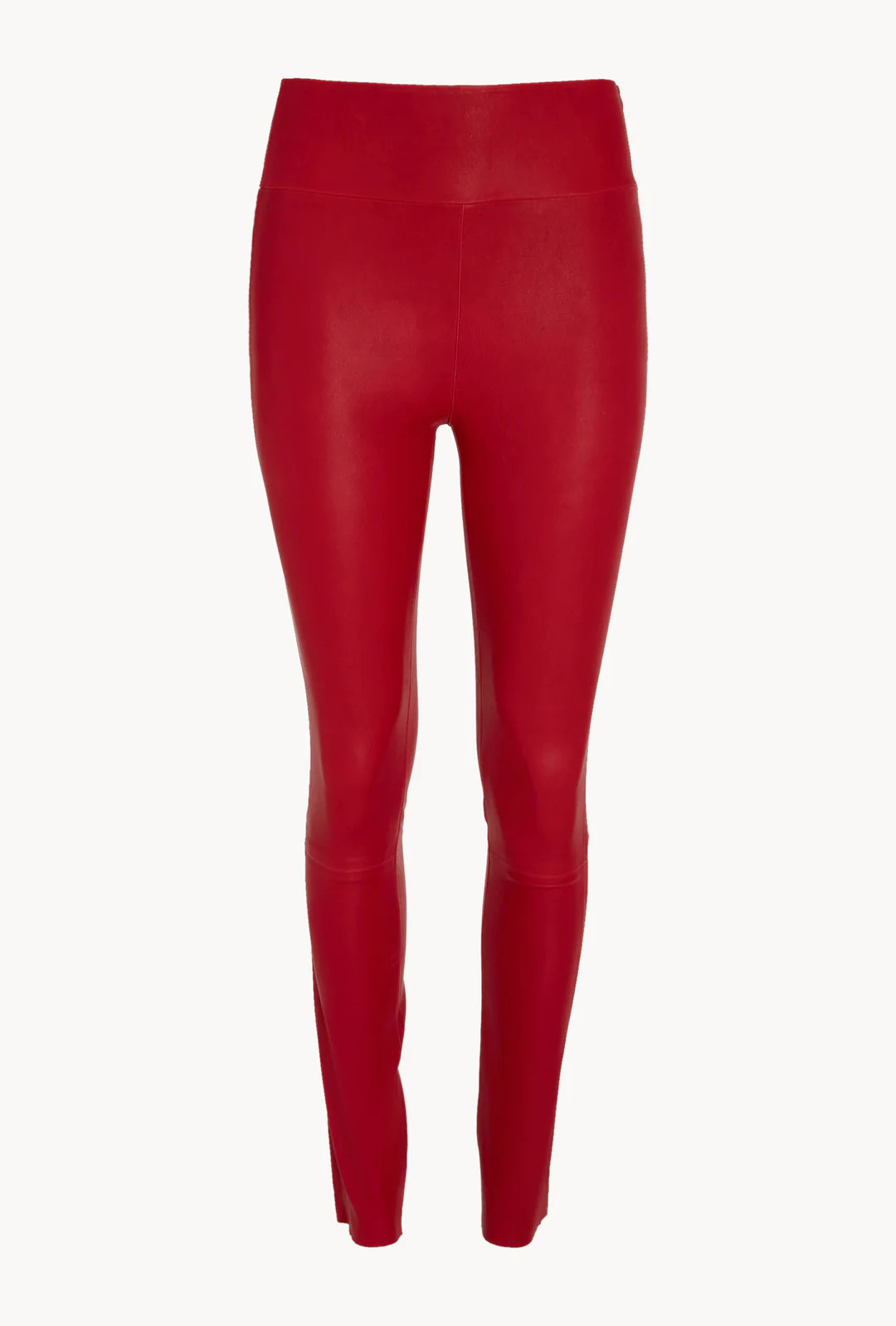 Red Leather Ankle Leggings | SPRWMN