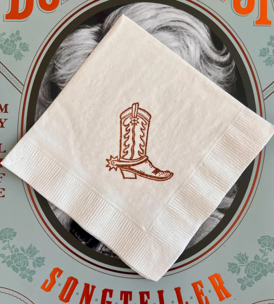 Cowboy Boot Beverage Napkins / Set of 50 / Cowboy or Cowgirl Birthday Party | Etsy (US)