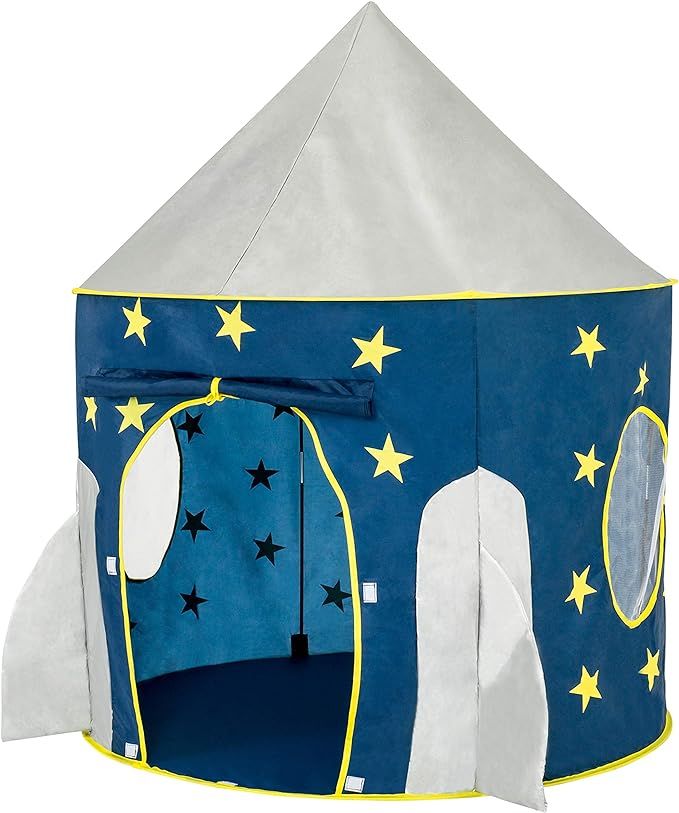 FoxPrint Rocket Ship Tent - Space Themed Pretend Play Tent - Space Play House - Spaceship Tent Fo... | Amazon (US)