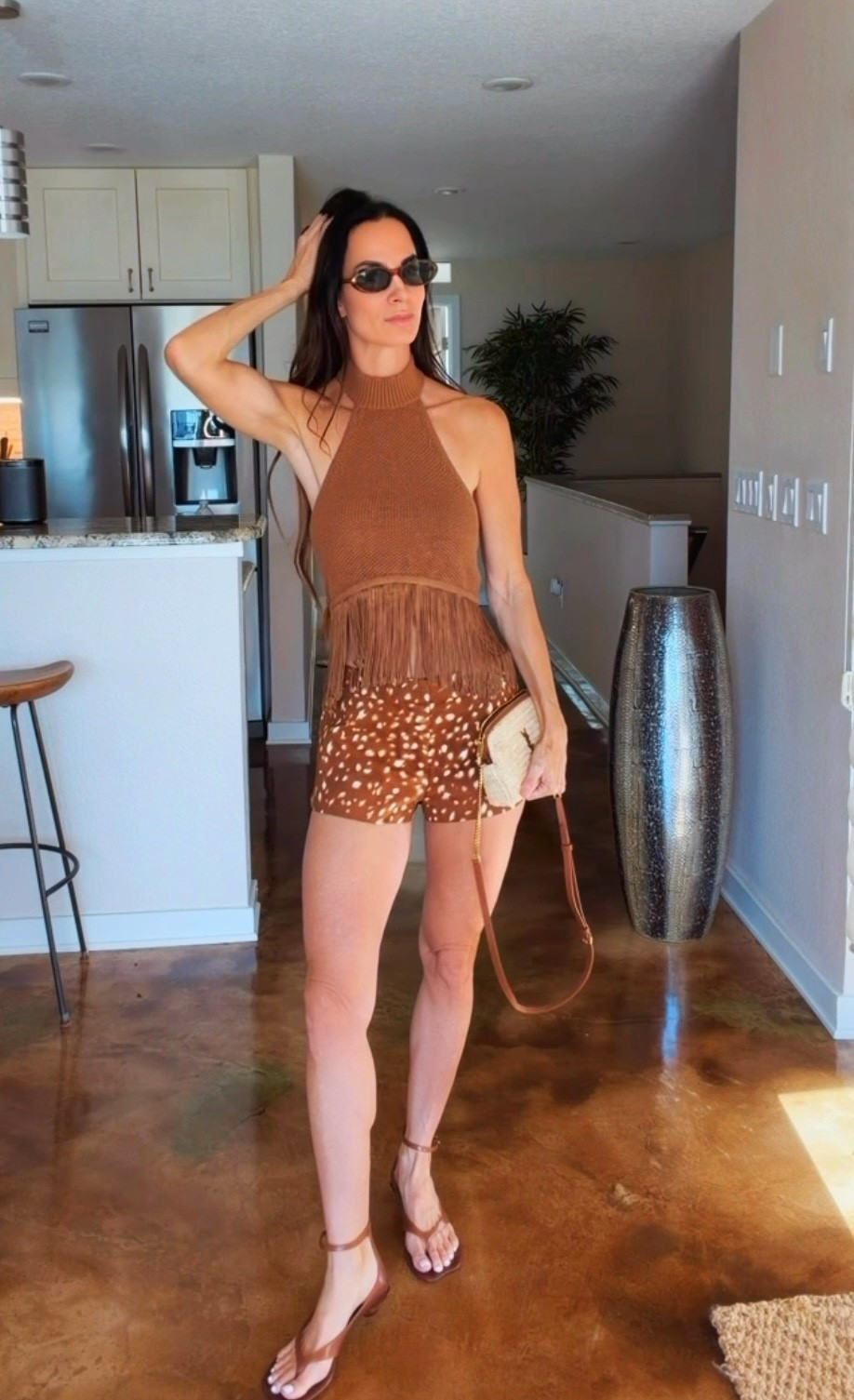 Brown, fringe + a little attitude. 🤎

Proof that fringe can be chic without going full cowboy. The movement on this top is EVERYTHING — and you already know I had to keep the whole look in the chocolate family.

#OOTD #StyleOver40 #BrownOutfit #OutfitInspo #FashionReels

#LTKootd #LTKdayinmylife #LTKgrwm