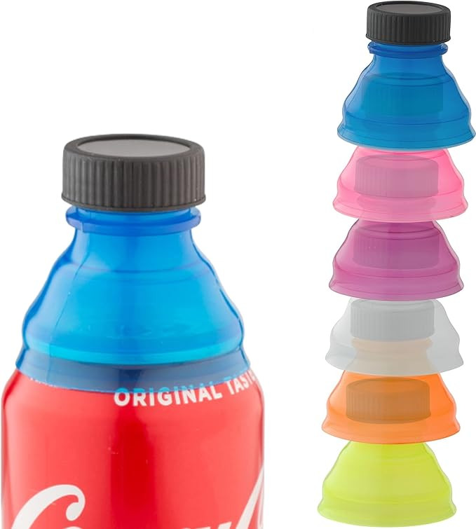 Reusable Soda Can Lids - Spill-Proof, Snap-On Covers for Freshness and Protection, Set of 6 Color... | Amazon (US)
