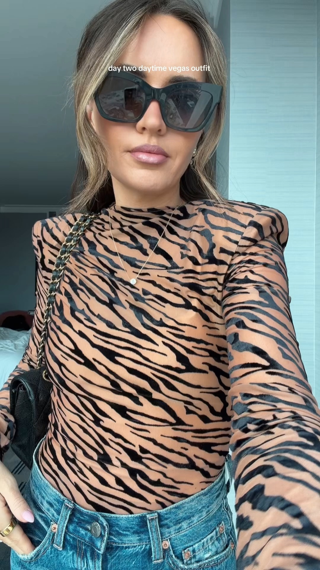 Daytime outfit for vegas - this bodysuit is one of my fave purchases! Going to dress it up with black pants and shorts 