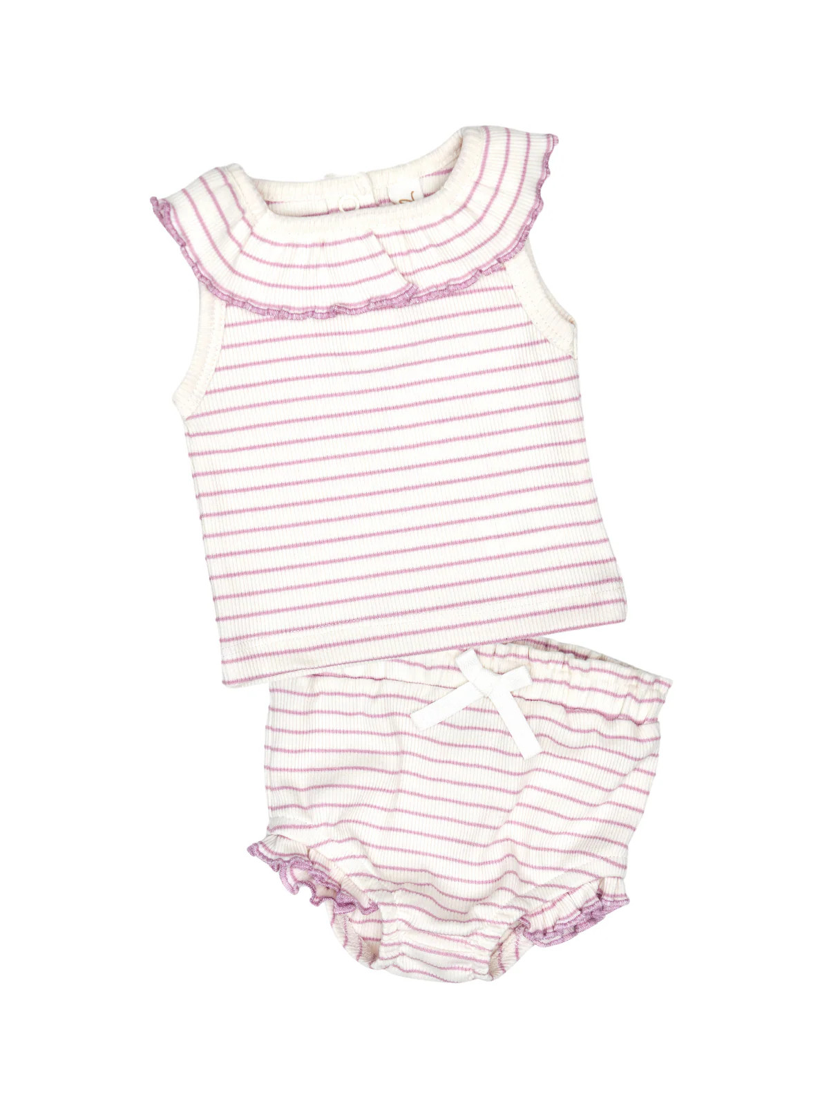 Striped Ruffle Baby Set | Danrie