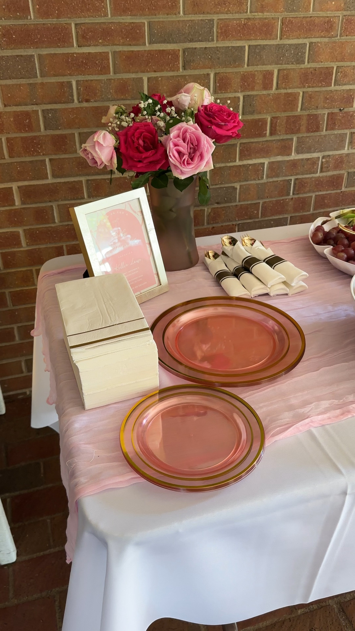 The food table setup for my baby shower! I am obsessed with everything pink, so excited for my baby girl to get here 🥰💕 

#babyshower #foodtable #tablescape 

#LTKParties #LTKFindsUnder50 #LTKBaby