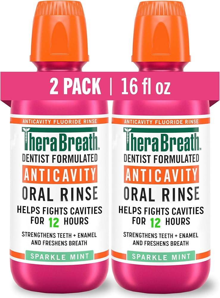 TheraBreath Anticavity Fluoride Oral Rinse Mouthwash, Fights Cavities, Strengthens Enamel and Fre... | Amazon (US)