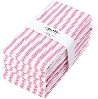 Candy Cottons Kitchen Towels, French Stripes, 100% Ring Spun Cotton Dish Towels,18 x 28 Inches (Set  | Amazon (US)