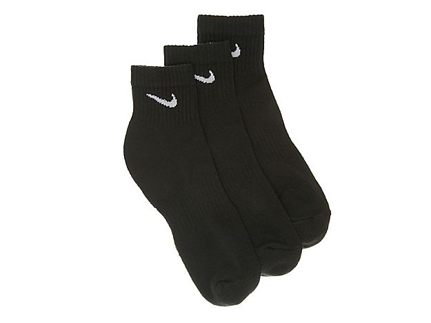 Nike Everyday Ankle Socks - 3 Pack - Men's - Black | DSW