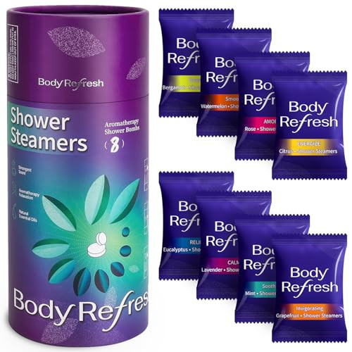 Shower Steamers Aromatherapy 8 Pack - Birthday Gifts for Women,Men, Mom, Shower Bombs with Essential Oils for Stress Relief, Self Care, Relaxation, Travel Essentials | Amazon (US)