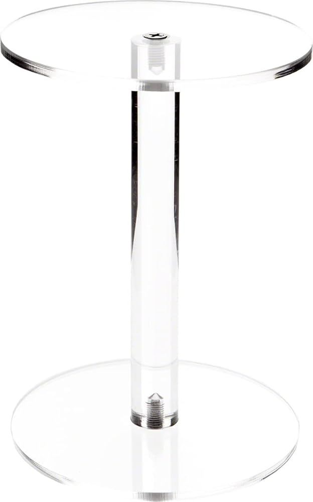 Plymor Clear Acrylic Round Barbell Pedestal Display Riser 8 inches (Height) x 6 inches (Depth) (1... | Amazon (US)