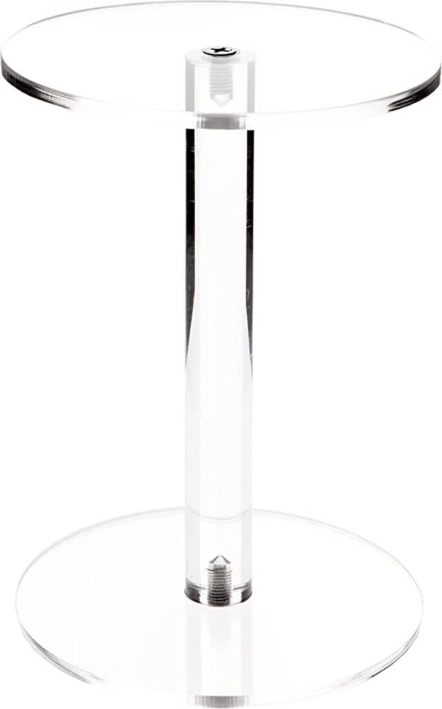 Plymor Clear Acrylic Round Barbell Pedestal Display Riser 8 inches (Height) x 6 inches (Depth) (1... | Amazon (US)
