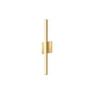 KUZCO Vega 24-in 1 Light 16-Watt Brushed Gold Integrated LED Wall Sconce WS10324-BG - The Home De... | The Home Depot